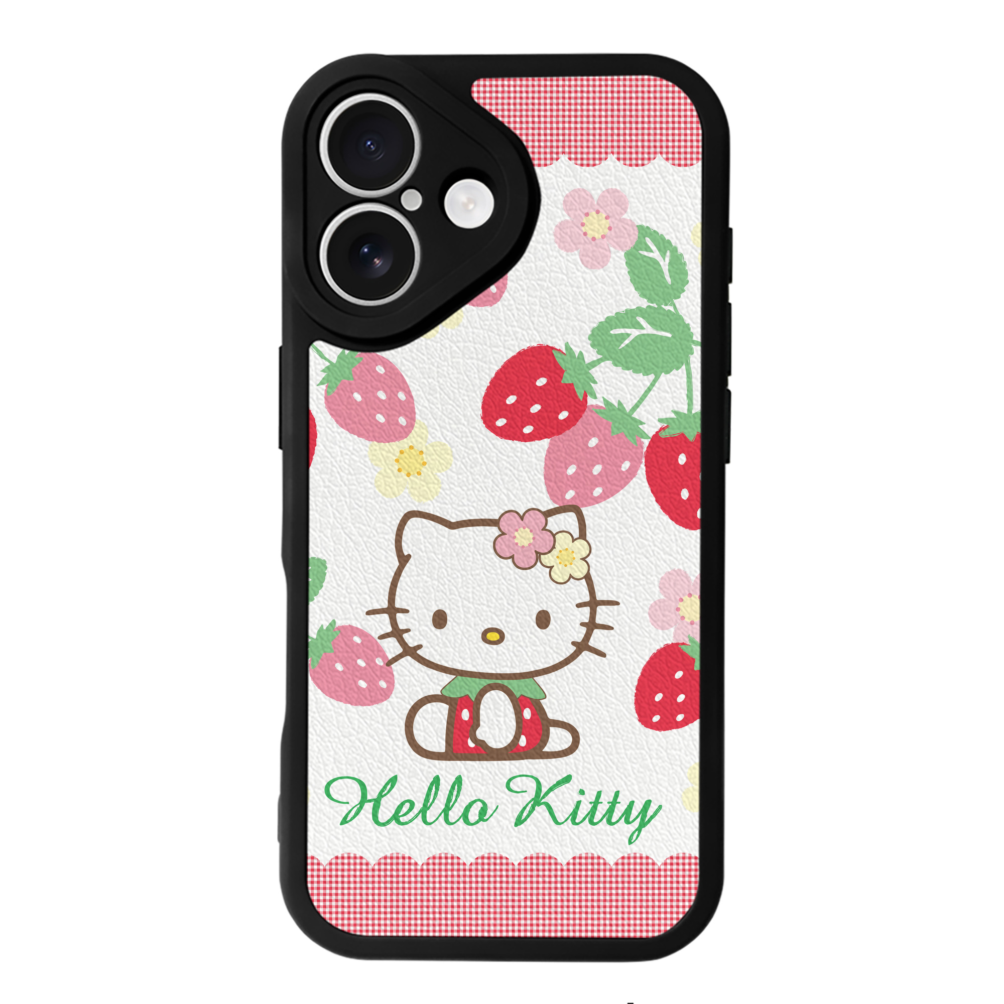 （画像用） Hello Kitty ハローキティ 【iPhone 16シリーズ対応】シリコンスマホケース（レザー調） 材質：シリコン